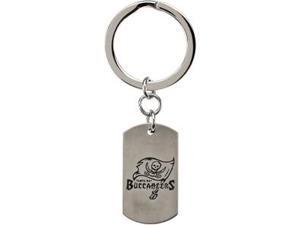 Tampa Bay Bucs Team Name Logo Keychain in Stainless Steel Tampa Bay Bucs Team Name Logo Keychain in Stainless Steel