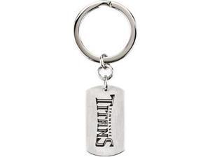 Tennessee Titans Team Name Logo Keychain in Stainless Steel Tennessee Titans Team Name Logo Keychain in Stainless Steel
