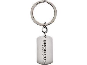 Denver Broncos Team Name Logo Keychain in Stainless Steel Denver Broncos Team Name Logo Keychain in Stainless Steel