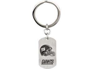 New York Giants Team Name Logo Keychain in Stainless Steel New York Giants Team Name Logo Keychain in Stainless Steel