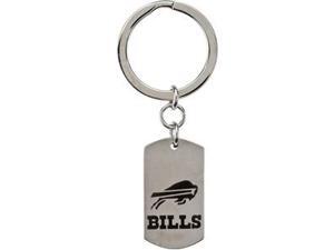 Buffalo Bills Team Name Logo Keychain in Stainless Steel Buffalo Bills Team Name Logo Keychain in Stainless Steel