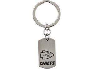 Kansas City Chiefs Team Name Logo Keychain in Stainless Steel Kansas City Chiefs Team Name Logo Keychain in Stainless Steel