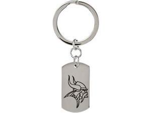 Minnesota Vikings Team Name Logo Keychain in Stainless Steel Minnesota Vikings Team Name Logo Keychain in Stainless Steel