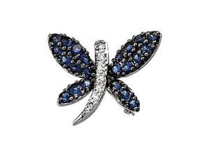 Diamond Blue Sapphire Brooch (0.06 Ct. tw.) (0.06 Ct. tw.) Diamond Blue Sapphire Brooch (0.06 Ct. tw.) (0.06 Ct. tw.)