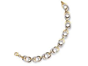 Link Bracelet in 14k Two-tone Gold Link Bracelet in 14k Two-tone Gold