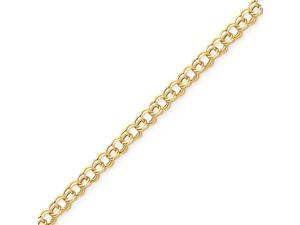 Lite 5mm Double Link Charm Bracelet in 14k Yellow Gold Lite 5mm Double Link Charm Bracelet in 14k Yellow Gold