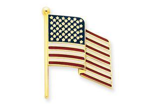 Enameled Flag Pin Charm in 14k Yellow Gold Enameled Flag Pin Charm in 14k Yellow Gold