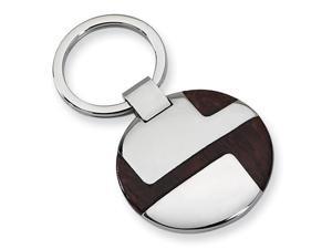 Wood Keychain in Stainless Steel Wood Keychain in Stainless Steel
