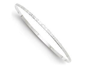 Fancy Diamond Cut Slip On Bangle Bracelet in Sterling Silver Fancy Diamond Cut Slip On Bangle Bracelet in Sterling Silver