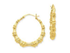 Bamboo Hoop Earrings in 14k Yellow Gold Bamboo Hoop Earrings in 14k Yellow Gold