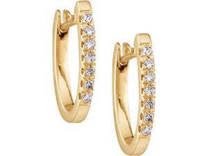 Diamond Hoop Earrings in 14k Yellow Gold (0.2 Ct. tw.) (0.2 Ct. tw.) Diamond Hoop Earrings in 14k Yellow Gold (0.2 Ct. tw.) (0.2 Ct. tw.)