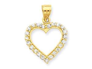 CZ Heart Pendant in 10k Yellow Gold CZ Heart Pendant in 10k Yellow Gold
