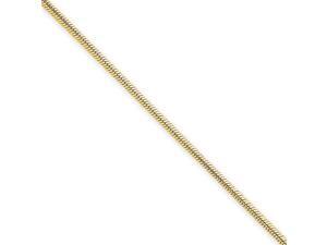 14k Yellow Gold 7 inch 1.60 mm Snake Chain Bracelet 14k Yellow Gold 7 inch 1.60 mm Snake Chain Bracelet