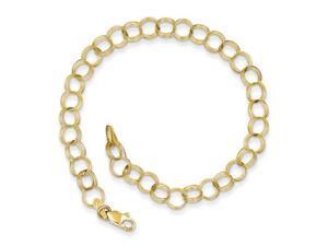 Triple Link Charm Bracelet in 10k Yellow Gold Triple Link Charm Bracelet in 10k Yellow Gold