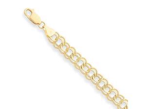 Double Link Charm Bracelet in 14k Yellow Gold Double Link Charm Bracelet in 14k Yellow Gold