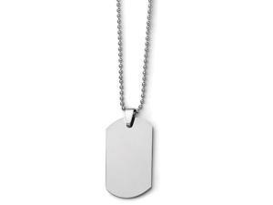Dog Tag Necklace in Tungsten Dog Tag Necklace in Tungsten