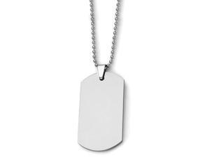 Dog Tag Necklace in Tungsten Dog Tag Necklace in Tungsten