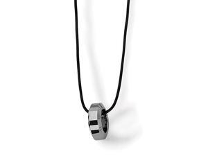 Leather Cord Necklace in Tungsten Leather Cord Necklace in Tungsten