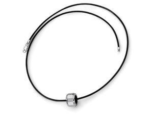 Leather Cord Necklace in Tungsten Leather Cord Necklace in Tungsten