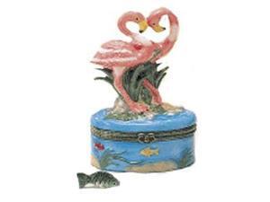 Direct Connection Tropical Pink Flamingos Trinket Box Direct Connection Tropical Pink Flamingos Trinket Box
