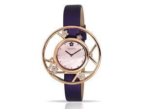 Ingenuity Women's NCT0006-1s_P Rose Gold Watch Interchangeable Purple Leather Straps - Plum Blossom Ingenuity Women's NCT0006-1s_P Rose Gold Watch Interchangeable Purple Leather Straps - Plum Blossom