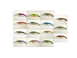 Akuna Lot of 15 5.9" Holographic Hand Painted Metallic Colors Deep Diving Pike Bass Walleye Pickerel Fishing Lures Tackles Akuna Lot of 15 5.9" Holographic Hand Painted Metallic Colors Deep Diving Pike Bass Walleye Pickerel Fishing Lures Tackles