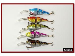 Akuna Pack of 5 Wobblin Goblin 3.5" Bass Trout Pike Fishing Lure Swimbait Tackle B Akuna Pack of 5 Wobblin Goblin 3.5" Bass Trout Pike Fishing Lure Swimbait Tackle B