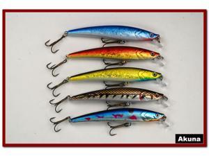 Akuna Magic Minnow Pack of 5 Shallow Diving 4.3" Fishing Lure Minnow Crankbaits for Northern Pike, Walleye and Largemouth Bass Akuna Magic Minnow Pack of 5 Shallow Diving 4.3" Fishing Lure Minnow Crankbaits for Northern Pike, Walleye and Largemouth Bass
