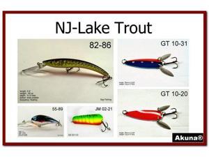 Akuna Pack of 5 Lures for Lake Trout fishing in each of the 50 states Akuna Pack of 5 Lures for Lake Trout fishing in each of the 50 states