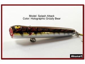 Akuna Splash Attach 3.4" Topwater Popper Fishing Lure Akuna Splash Attach 3.4" Topwater Popper Fishing Lure