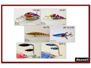Akuna Pack of 6 Crankbait Lures for Bass fishing in each of the 50 states Akuna Pack of 6 Crankbait Lures for Bass fishing in each of the 50 states