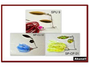 Akuna Pack of 3 Spinnerbait Lures for Bass fishing in each of the 50 states Akuna Pack of 3 Spinnerbait Lures for Bass fishing in each of the 50 states