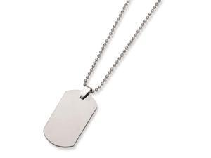 Genuine Chisel (TM) Necklace. Tungsten Polished Dog Tag Necklace. 100% Satisfaction Guaranteed. Genuine Chisel (TM) Necklace. Tungsten Polished Dog Tag Necklace. 100% Satisfaction Guaranteed.