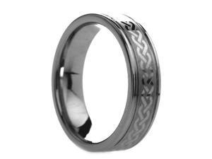 6 mm Mens Tungsten Carbide Rings Celtic Knot Design - Includes Engraving - Size 4 - 13 6 mm Mens Tungsten Carbide Rings Celtic Knot Design - Includes Engraving - Size 4 - 13