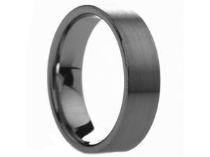 6 mm Mens Pipe Cut Brush Finish Tungsten Ring - Includes Engraving - Size 4 - 14 6 mm Mens Pipe Cut Brush Finish Tungsten Ring - Includes Engraving - Size 4 - 14