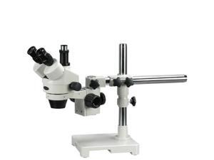 7X-45X Trinocular Stereo Zoom Microscope on Single Arm Boom Stand 7X-45X Trinocular Stereo Zoom Microscope on Single Arm Boom Stand