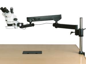 3.5X-90X Trinocular Articulating Arm Pillar Clamp 144-LED Zoom Stereo Microscope 3.5X-90X Trinocular Articulating Arm Pillar Clamp 144-LED Zoom Stereo Microscope