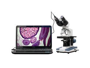 40X-2500X LED Digital Binocular Compound Microscope with 3D Stage + USB Camera 40X-2500X LED Digital Binocular Compound Microscope with 3D Stage + USB Camera
