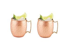 Moscow Mule Solid Copper Mug 16oz - Hammered (Pack of 2) Moscow Mule Solid Copper Mug 16oz - Hammered (Pack of 2)