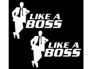 (Pack of 2) iJDMTOY Cool Funny "Like A Boss" Die-Cut Decal Vinyl Stickers (Pack of 2) iJDMTOY Cool Funny "Like A Boss" Die-Cut Decal Vinyl Stickers