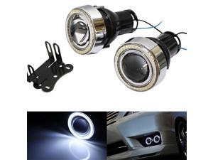 iJDMTOY Universal 3" Projector Fog Light Lamps with 40-LED Halo Angel Eyes Rings For Car iJDMTOY Universal 3" Projector Fog Light Lamps with 40-LED Halo Angel Eyes Rings For Car