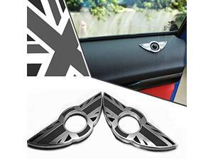 (2) Black Union Jack UK Flag Style Wing Emblem Rings For MINI Cooper R55 R56 R57 R58 R59 Door Lock Knobs (2) Black Union Jack UK Flag Style Wing Emblem Rings For MINI Cooper R55 R56 R57 R58 R59 Door Lock Knobs