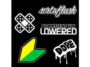 iJDMTOY JDM Wakaba New Driver Badge Leaf Bandaid Sortaflush Hellaflush I'm Lowered Dope iLLest Combo Deal Stickers Decals SET iJDMTOY JDM Wakaba New Driver Badge Leaf Bandaid Sortaflush Hellaflush I'm Lowered Dope iLLest Combo Deal Stickers Decals SET