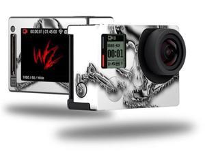 Chrome Skull on White - Decal Style Skin fits GoPro Hero 4 Silver Camera (GOPRO SOLD SEPARATELY) Chrome Skull on White - Decal Style Skin fits GoPro Hero 4 Silver Camera (GOPRO SOLD SEPARATELY)