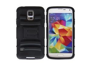 Black Combo Rugged Hybrid Hard Rubber Phone Case Holder Skin for Samsung Galaxy S5 i9600 Black Combo Rugged Hybrid Hard Rubber Phone Case Holder Skin for Samsung Galaxy S5 i9600