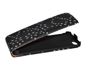 AMC Leather iPhone 5 Cover Case with Crystal Diamonds Skin - Black AMC Leather iPhone 5 Cover Case with Crystal Diamonds Skin - Black