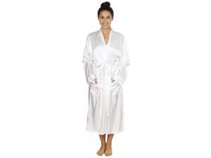 Simplicity Unisex Satin Silk Soft Sleepwear Bath Robe Kimono Gown Home Pajamas with Belt Simplicity Unisex Satin Silk Soft Sleepwear Bath Robe Kimono Gown Home Pajamas with Belt