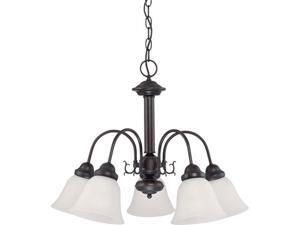 Nuvo Ballerina ES - 5 Light 24 inch Chandelier w/ Frosted White Glass - 13w GU24 Lamps Incl Nuvo Ballerina ES - 5 Light 24 inch Chandelier w/ Frosted White Glass - 13w GU24 Lamps Incl