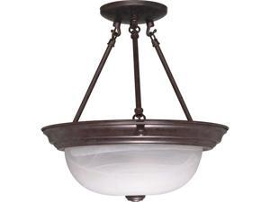 Nuvo 2 Light - 13 inch - Semi-Flush - Alabaster Glass Nuvo 2 Light - 13 inch - Semi-Flush - Alabaster Glass
