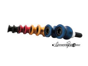 Motorcycle Rear Swing Arm Stand Spools 10mm Gold (Pair) Motorcycle Rear Swing Arm Stand Spools 10mm Gold (Pair)